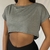 BLUSA CROPPED MANGA CURTA - loja online