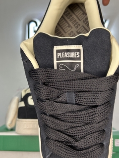 STOCK - Puma Suede XL x PLEASURES Black Frosted Ivory - Goodex