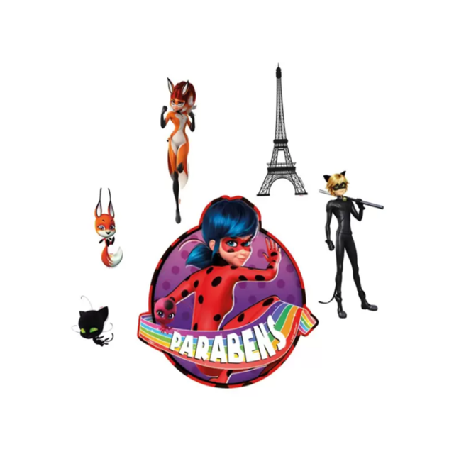 Topo de Bolo Miraculous LadyBug  Miraculous ladybug party, Ladybug  birthday, Ladybug girl