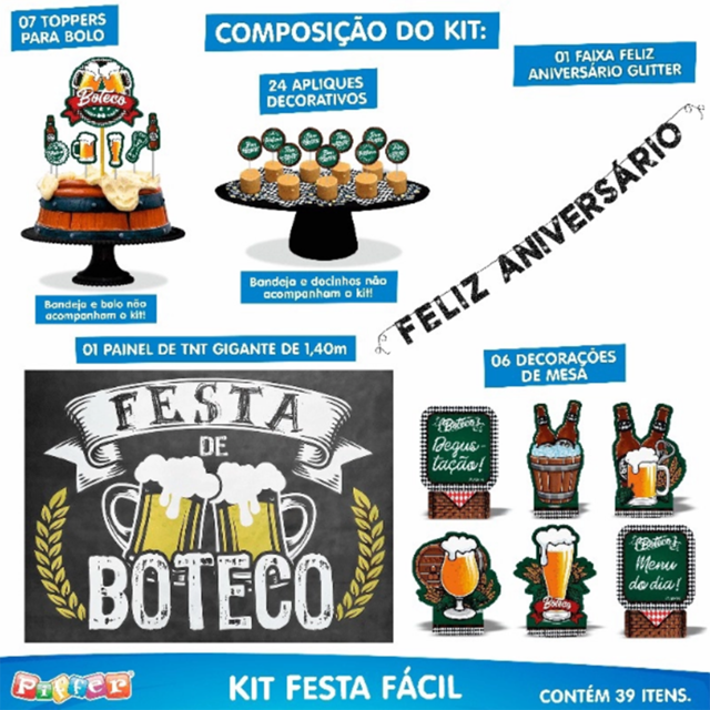 Convite Festa de Boteco Pacote com 8 unidades por R$8,00