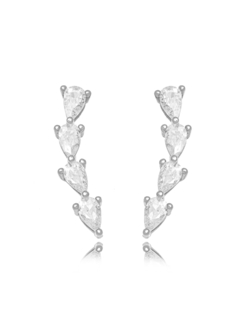 Ear cuff Cristais (Rodio branco)