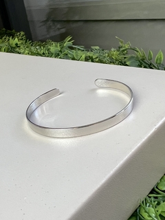 Bracelete liso Antônia (ródio branco)