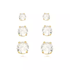 Trio pontos de luz Cristal (b. ouro) - comprar online