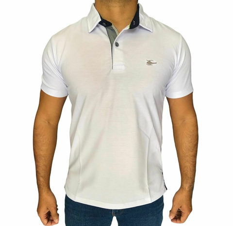 CAMISA POLO BÁSICA CONFORT SALLO - BRANCA REF:10101142