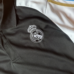 CAMISA REAL MADRID POLO COMISSÃO TÉCNICA PRETA 2023/24 - Pedrin: personalizações exclusivas