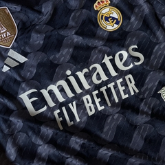 CAMISA REAL MADRID AWAY 23/24 VERSÃO JOGADOR ADIDAS MASCULINA - AZUL ESCURO - Pedrin: personalizações exclusivas