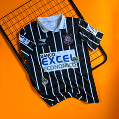 Retro Corinthians 1997 Away preta patrocínio EXEL Penalty. - (cópia) - Pedrin: personalizações exclusivas