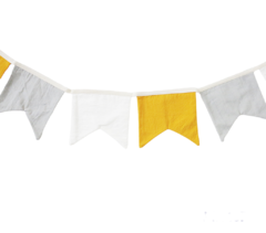 Banderín amarillo, gris y blanco - comprar online