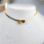  Choker Fita Com Iniciais Banhada a Ouro 18K