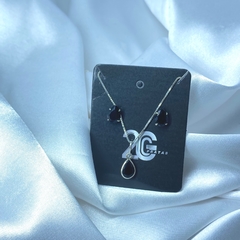 Conjunto de zircônia em gota preto