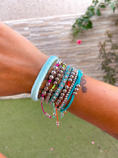 Pulseira tripla turquesa - comprar online