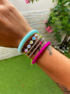 Pulseira linha colors fucsia - comprar online