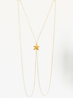 Bodychain estrela do mar dourado