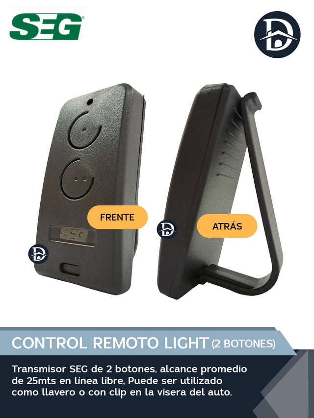 Control Remoto Original Seg Clip Light Tx 2 Botones