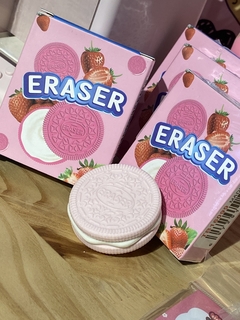 Borrachas biscoito rosa