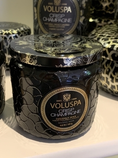 Vela pote vidro 35h Crisp Champagne