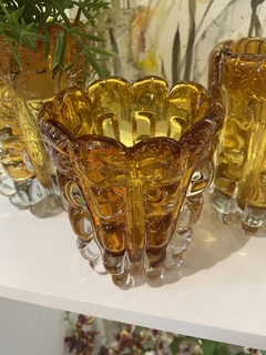 Vaso murano ambar relevo P - comprar online