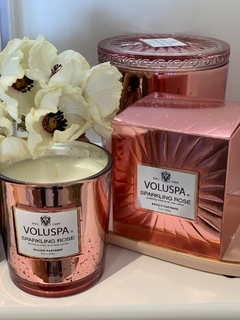 Vela copo vidro classico 60h Sparkling Rose - comprar online