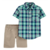 Conjunto 2 peças Carter´s Camisa Xadrez Verde