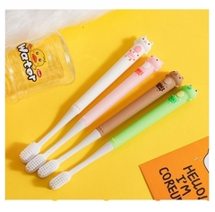 Cepillo de dientes infantil con estuche de plastico Kawaii - comprar online
