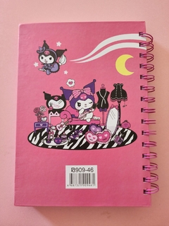 Imagen de LIBRETA -CUADERNO TAPA DURA TAMAÑO FRANCESA KUROMI 100 HOJAS RAYAS-HELLO KITTY