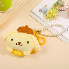 Peluche Monedero Kuromi My Melody Pompompurin Sanrio cadenita de perlas - comprar online