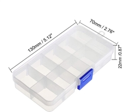 Mini Caja Organizadora Acrílico con 10 Divisiones Accesorios en internet