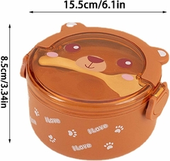 Lunchera -Vianda - Tapers Bear &Panda Cute + Tenedor - 1000ml en internet