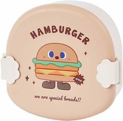 Vianda Lunchera Con Divisiones Cute Hamburger / Hamburguesa + Cubiertos en internet