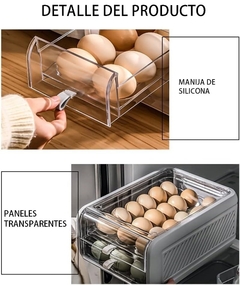 Contenedor Organizador para 24 huevos 2 pisos
