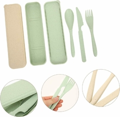 Set Cubiertos Con Estuche 3 piezas Desmontable Eco biodegradable - comprar online