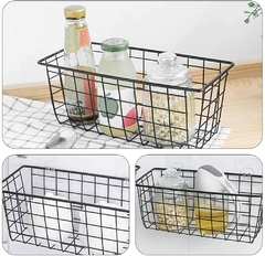 Canasto -Organizador -Metal Slim ( Angosto) para Cocina - living -Baño - Hogar en internet