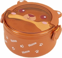 Imagen de Lunchera -Vianda - Tapers Bear &Panda Cute + Tenedor - 1000ml