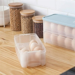 Contenedor Huevera Plástica Apilable Con Tapa Para 10 Huevos