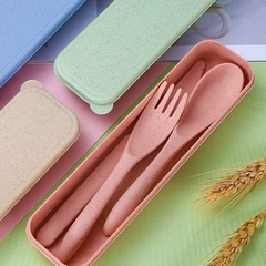 Set Cubiertos Con Estuche 3 piezas Desmontable Eco biodegradable - tienda online