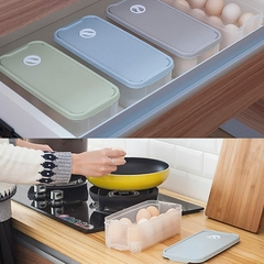 Imagen de Contenedor Huevera Plástica Apilable Con Tapa Para 10 Huevos