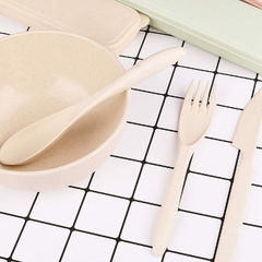 Set Cubiertos Con Estuche 3 piezas Desmontable Eco biodegradable