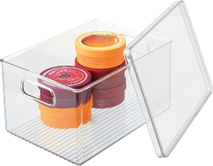 Contendor- Caja Organizadora Transparente Plástico con tapa Símil Acrílico