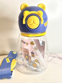 Vaso - botella Infantil 550 ml Sorbete Silicona con Stickers Correa para colgar - Anantrade- My shop Kawaiii