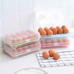 Contenedor Huevera Plástica Apilable Con Tapa Para 15 Huevos - Anantrade- My shop Kawaiii