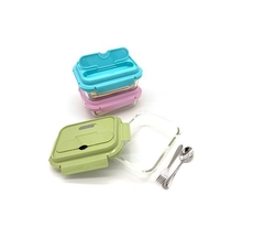 Lunchera -Vianda Hermética de Vidrio la base y tapa de plástico con cierre Clic & lock con Cubiertos -1040ml - comprar online