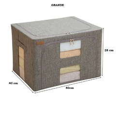 Caja Organizador De Ropa/acolchados Doble Cierre Grande ( Large ) - comprar online