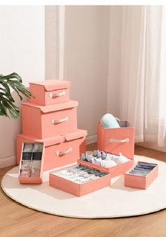 Caja Organizadora Decorativa Tela Rígida Plegable Multiuso - comprar online