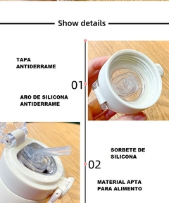 Imagen de Termo- Botella - Acero Inoxidable Con Sorbete De Silicona 500ml