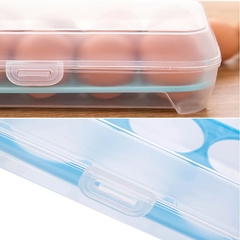 Contenedor Huevera Plástica Apilable Con Tapa Para 15 Huevos - comprar online
