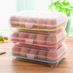 Contenedor Huevera Plástica Apilable Con Tapa Para 15 Huevos - tienda online