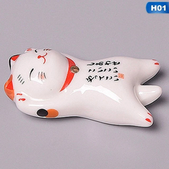 Adornos Maneki Neko ( Gato de la buena suerte) apoyo Palitos ( ohashi)