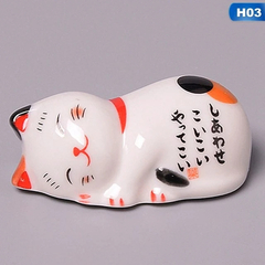 Adornos Maneki Neko ( Gato de la buena suerte) apoyo Palitos ( ohashi) en internet