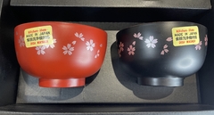 Set de 2 cuencos/ bowls de pétalos de Sakura para sopa o arroz en internet