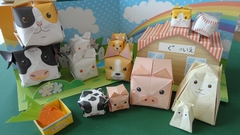Papel Origami Animalitos Granja De Papel - Anantrade- My shop Kawaiii